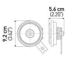 Charger l&#39;image dans la galerie, Hella Horn Kit Bx Blk Disc 92Mm 12V Univ