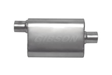 Charger l&#39;image dans la galerie, Gibson CFT Superflow Offset/Center Oval Muffler - 4x9x13in/2in Inlet/2.25in Outlet - Stainless