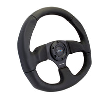 Laden Sie das Bild in den Galerie-Viewer, NRG Reinforced Steering Wheel (320mm Horizontal / 330mm Vertical) Leather w/Black Stitching