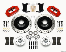 गैलरी व्यूवर में इमेज लोड करें, Wilwood Narrow Superlite 6R Front Hub &amp; 1PC Rtr Kit 12.88in Dril -Red 67-69 Camaro 64-72 Nova