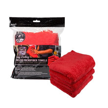 Charger l&#39;image dans la galerie, Chemical Guys Happy Ending Ultra Edgeless Microfiber Towel - 16in x 16in - Red - 3 Pack - Single
