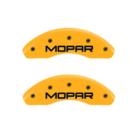 MGP 4 Caliper Covers Engraved Front & Rear Mopar Yellow Finish Black Char 2005 Chrysler Sebring