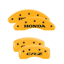 Carica l&#39;immagine nel visualizzatore di Gallery, MGP 4 Caliper Covers Engraved Front Honda Engraved Rear Odyssey Yellow finish black ch