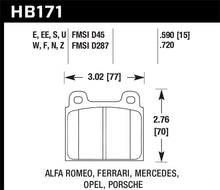 Carica l&#39;immagine nel visualizzatore di Gallery, Hawk 69-77 &amp; 84-89 Porsche 911 DTC-30 Front Race Brake Pads
