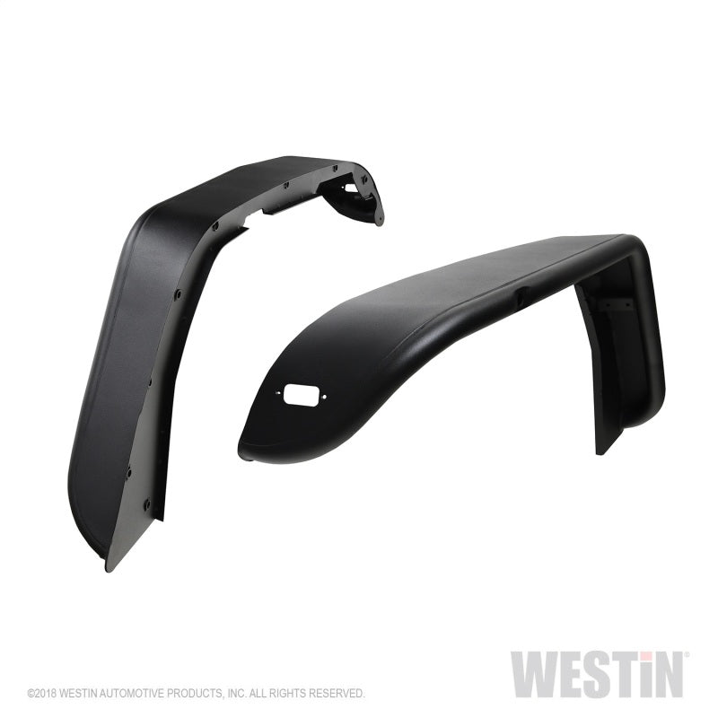 Westin 18-20 Jeep Wrangler JL / 20 Gladiator Tube Fenders - Front - Textured Black - 2to4wheels