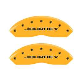 MGP 4 Caliper Covers Engraved Front & Rear With out stripes/Journey Yellow finish black ch