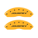 MGP 4 Caliper Covers Engraved Front & Rear With out stripes/Journey Yellow finish black ch