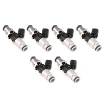Laden Sie das Bild in den Galerie-Viewer, Injector Dynamics 1050X Injectors 14mm (Grey) Adaptor Top - (Silver) Bottom Adapter (Set of 6)