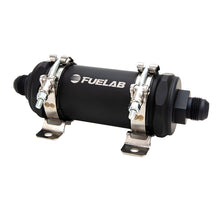 Laden Sie das Bild in den Galerie-Viewer, Fuelab PRO Series In-Line Fuel Filter (10gpm) -10AN In/-12AN Out 100 Micron Stainless - Matte Black