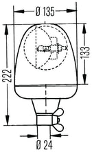Charger l&#39;image dans la galerie, Hella Rotating Beacon H 12V Yellow Mgs12 2Rl
