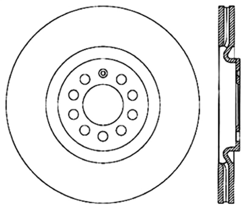 StopTech Cryo Slotted & Drilled Sport Brake Rotor - Left