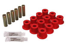 Laden Sie das Bild in den Galerie-Viewer, Energy Suspension 72-81 Scout II Red Front &amp; Rear Leaf Spring Bushing Set