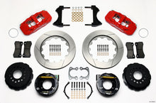 Laden Sie das Bild in den Galerie-Viewer, Wilwood AERO4 Rear P-Brake Kit 14.00in Red Small Ford 2.66in Offset