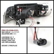 Cargar imagen en el visor de la galería, Spyder Chevy Silverado 1500/2500 99-02Projector Headlights CCFL Halo LED Black PRO-YD-CS99-CCFL-BK