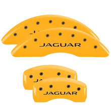 Charger l&#39;image dans la galerie, MGP 4 Caliper Covers Engraved Front &amp; Rear Vtech Yellow finish black ch