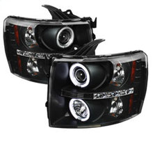Laden Sie das Bild in den Galerie-Viewer, Spyder Chevy Silverado 1500 07-13 Projector Headlights CCFL Halo LED Blk PRO-YD-CS07-CCFL-BK