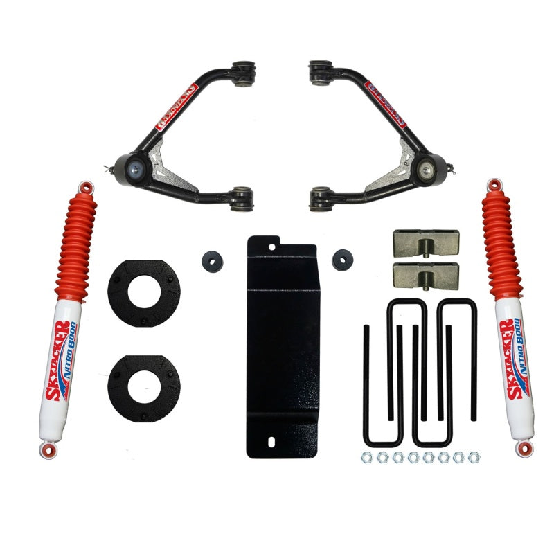 Skyjacker 14-16 GM 1500 4WD (w/Cast UCA) 3.5-4in UCA Lift Kit w/Rear Nitro 8000 Shocks