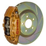 Brembo Front GT BBK 4 Piston Cast 2pc 326 x30 1pc Rotor Slotted Type-1 with Gold Caliper for 2015...