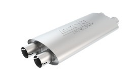Borla Pro-XS 2.25in Oval Notched Dual Inlet/Outlet Universal Muffler