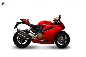 "Termignoni Under Body De-Cat Mid Pipe installed on Ducati Panigale 959 exhaust system"