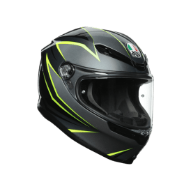 AGV K6 Flash DOT (ECE) Multi MPLK - Grey/ Black/ Lime Helmet