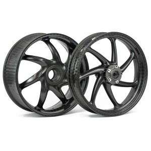 Thyssenkrupp Carbon - Style 1 Braided Carbon Fiber Matte Wheels for Ducati Panigale 1199 / 1299 / V2 / V4 / Streeetfighter