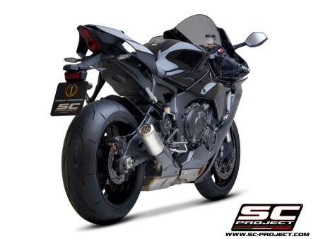 SC Project CR-T Slip-On Exhaust for 2015-24 Yamaha YZF-R1, R1M back
