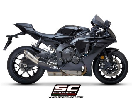 SC Project S1 Slip-On Exhaust for 2015-24 Yamaha YZF-R1, R1M side