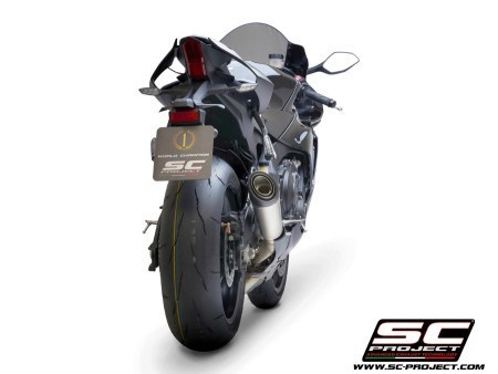 SC Project S1 Slip-On Exhaust for 2015-24 Yamaha YZF-R1, R1M rear1