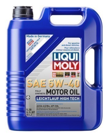 LIQUI MOLY Leichtlauf (Low Friction) High Tech Motor Oil 5W-40