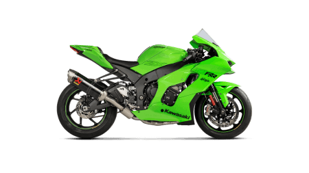 Akrapovic Track Day Linkage Pipe - Side View on 2021+ Kawasaki ZX10R / ZX-10RR