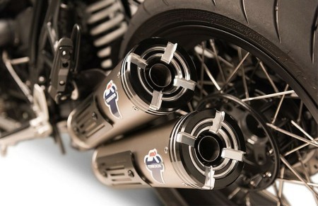 Termignoni Conical Dual Mufflers Stainless Slip-On 2016-20 BMW R NINET Low Mount rear pic