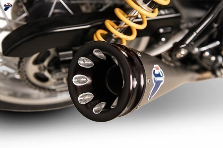 Termignoni Conical Stainless Dual Slip-On for 2016-19 Triumph Thruxton side close