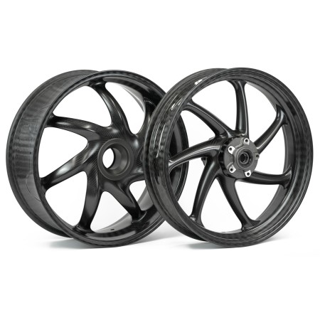 Thyssenkrupp Carbon - Style 1 Braided Carbon Fiber Matte Wheels for Ducati Panigale 1199 / 1299 /...