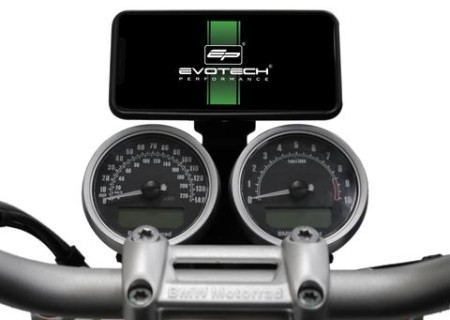 Evotech Performance Quad Lock Compatible Handlebar Clamp Sat Nav Mount for 2017+ BMW R Nine T