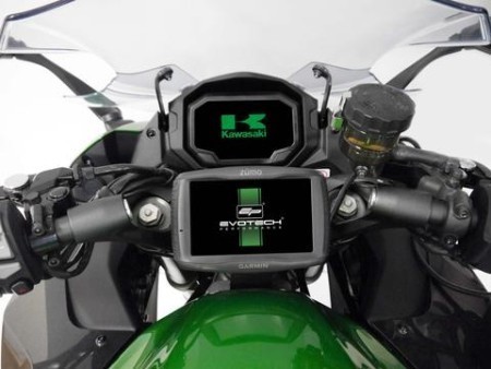 Evotech Performance Garmin Compatible Handlebar Clamp Sat Nav Mount for Kawasaki Ninja 1000SX / Z1000SX