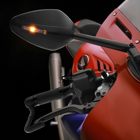 "Rizoma Veloce L Sport Mirrors - Integrated Turn Signal" motorbike