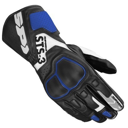Spidi STS-3 XPD Motorcycle Riding Leather Gloves blue