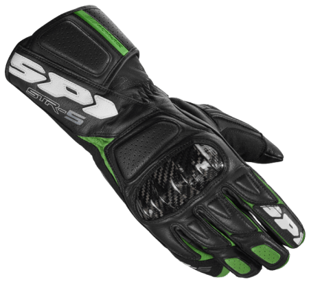 Spidi STR-5 XPD Motorcycle Riding Leather Gloves kawasaki green