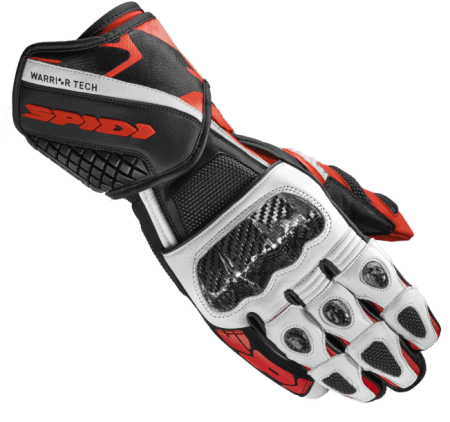 Spidi CARBO 5 Motorcycle Riding Leather Gloves red