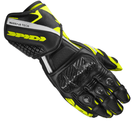 Spidi CARBO 5 Motorcycle Riding Leather Gloves fluo