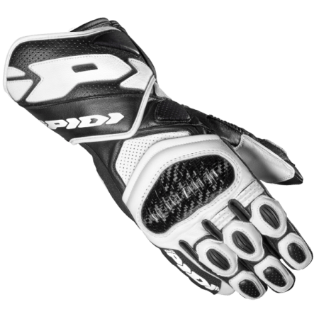 Spidi CARBO 7 Motorcycle Riding Leather Gloves Black/White