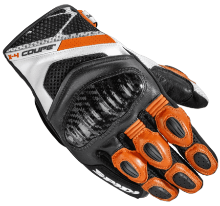 Spidi X4 Coupe Motorcycle Riding Leather Gloves orange
