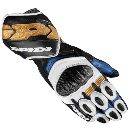 Spidi CARBO 7 Motorcycle Riding Leather Gloves Blue