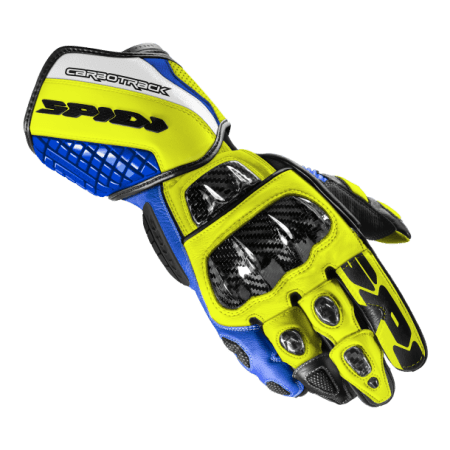 Spidi CARBO TRACK EVO Motorcycle Riding Leather Gloves blue/green