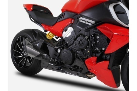 Zard 'Mako' Exhaust for Ducati Diavel V4 front