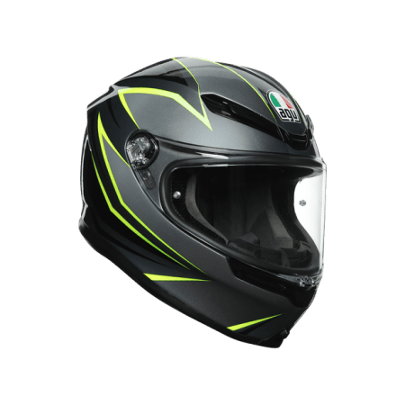 AGV K6 Flash DOT (ECE) Multi MPLK - Grey/ Black/ Lime Helmet