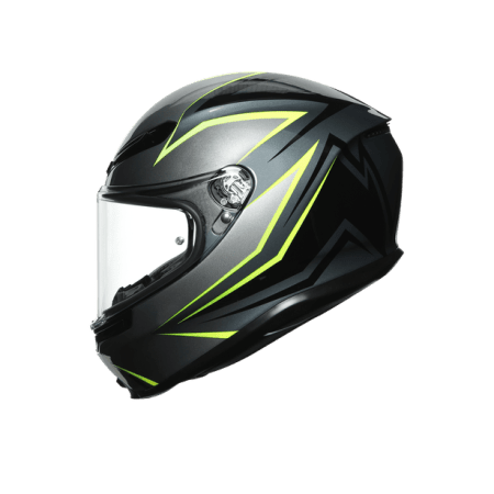 AGV K6 Flash DOT (ECE) Multi MPLK - Grey/ Black/ Lime Helmet left