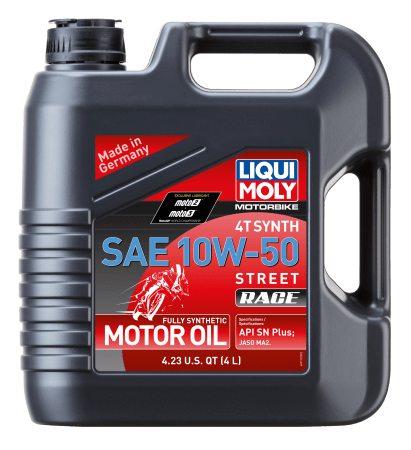 LIQUI MOLY Motorbike 4T SAE 10W-50 Race Synthetic Street Engine Oil