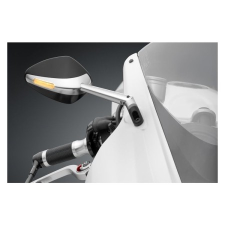"Rizoma Veloce L Sport Mirrors with turn signals - Motorcycle Parts"